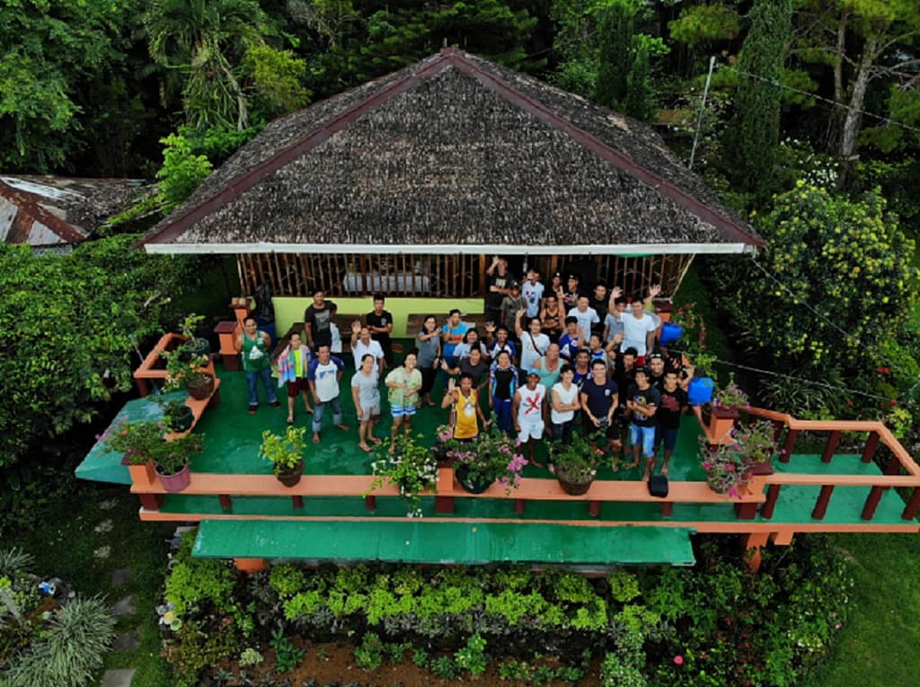 AIDFI team photo taken by Stephen in the Philippines with drone