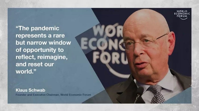 quote from World Economic Founder about great reset of capitalism
