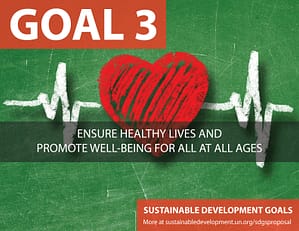SDG Goal 3 - health from United Nations Sustainable Development Goals