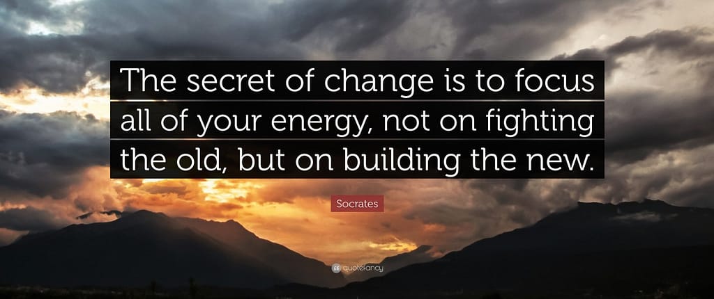 Quote picture about change