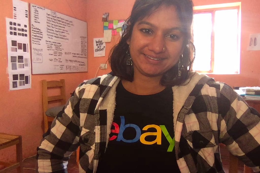 Ruchi on-site sporting her eBay shirt