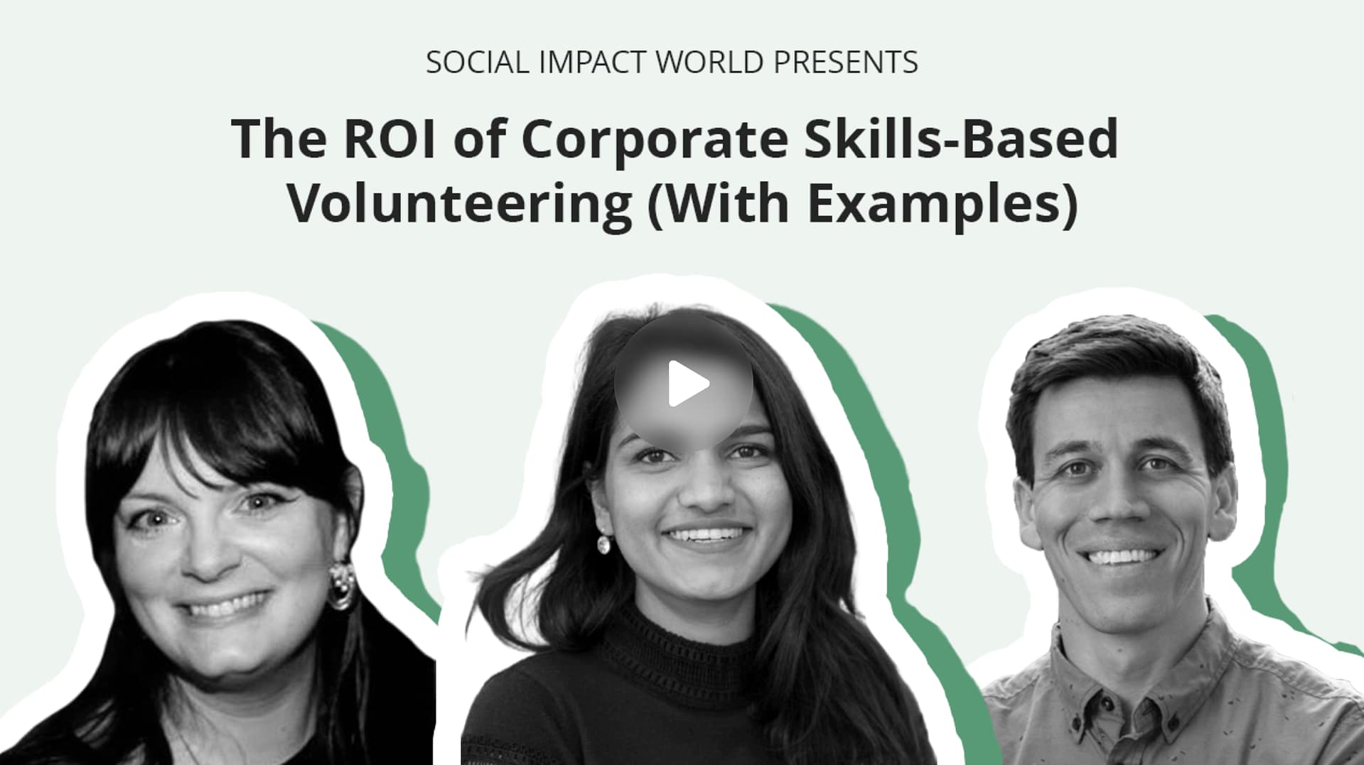 Image of speakers on Social Impact World panel The ROI of skills-based volunteering