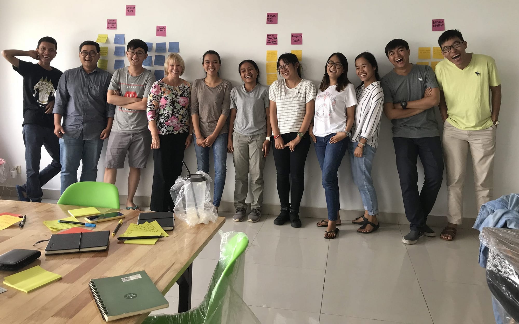 Celebrating a successful strategy session with members of the WEduShare team.
