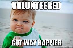 Volunteering makes you happier