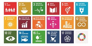 image depicting the 17 United Nations Sustainable Development Goals
