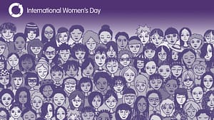 Graphic of diverse women in celebration of international womens day 2025