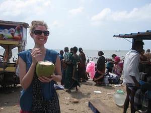 Image of Erin traveling off the beaten path in India