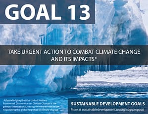 SDG Goal 13 related to climate change from United Nations Sustainable Development Goals