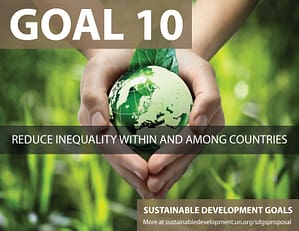 SDG Goal 10 - Reduce inequality from United Nations Sustainable Development Goals