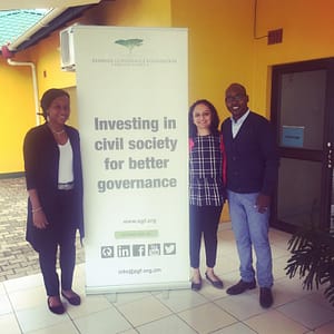 Ankita on her first day at the Zambian Governance Foundation. She was welcomed by ZGF staff who shared their work with her.