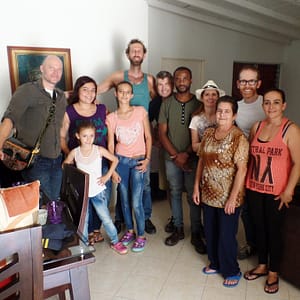 Jason with his host and local coffee farmers