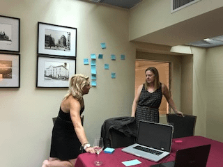 Lynn in San Francisco working on a human-centered design exercise together. 
