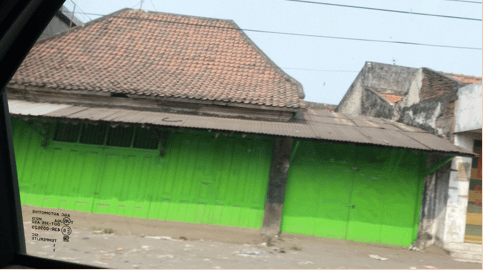 These are typical homes in the Surabaya village. 