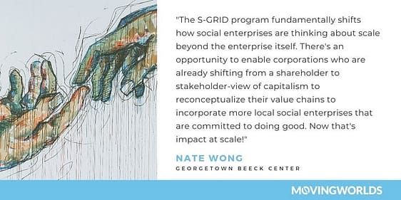 Nate Wong quote about MovingWorlds S-GRID program