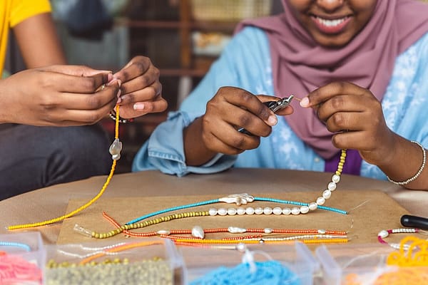 Fugeelah artisans creating one-of-a-kind jewelry pieces