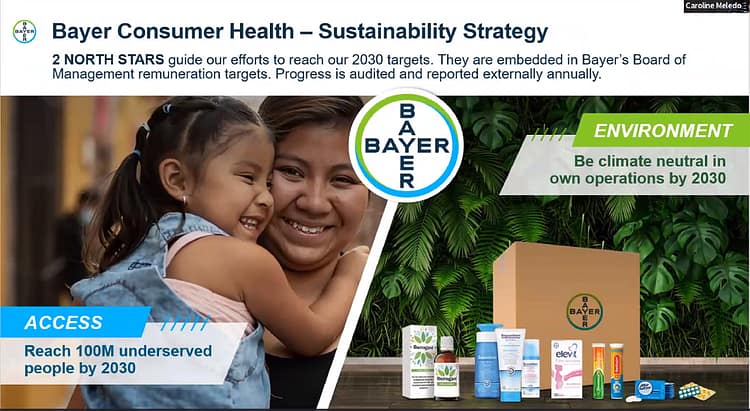Two key pillars of Bayer Consumer Health Sustainability Strategy