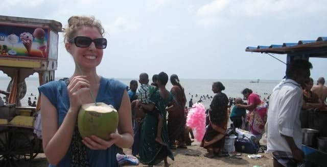 Image of Erin traveling off the beaten path in India