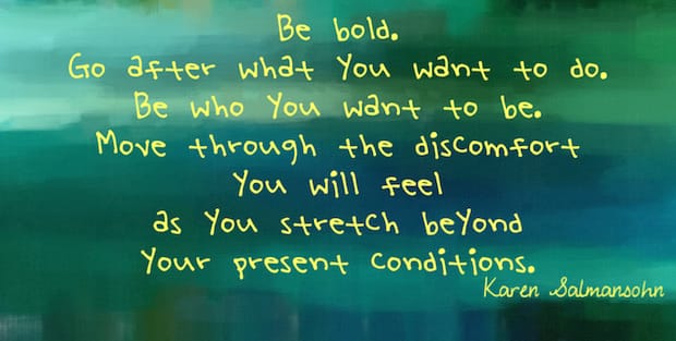 Be bold photo for blog